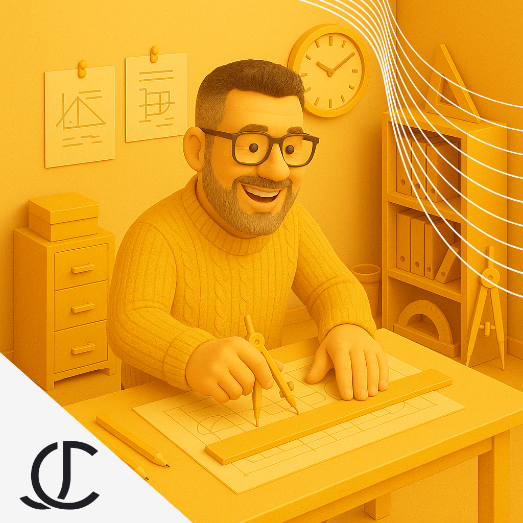 Profissional trabalhando com medições e relatórios